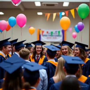 Students Having a Graduation Party