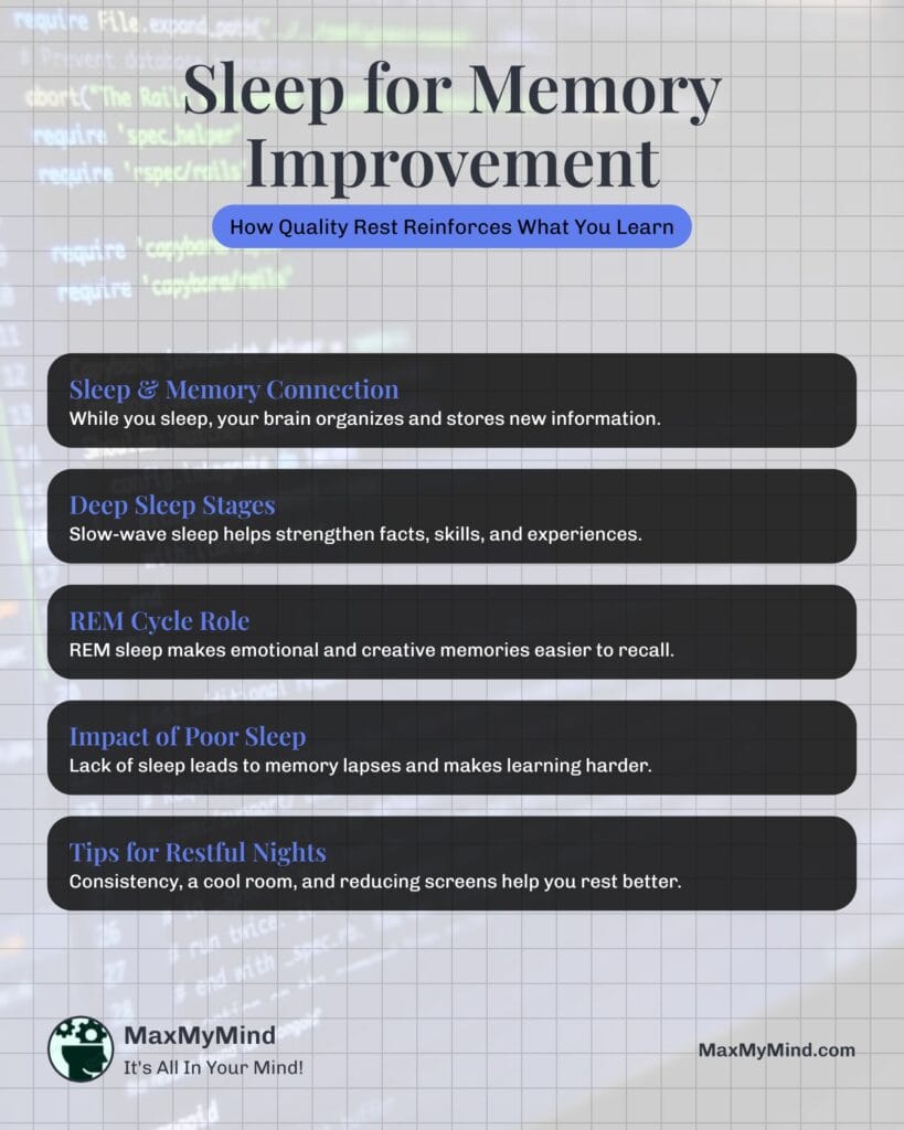 The Science Behind Sleep and Memory Infographic