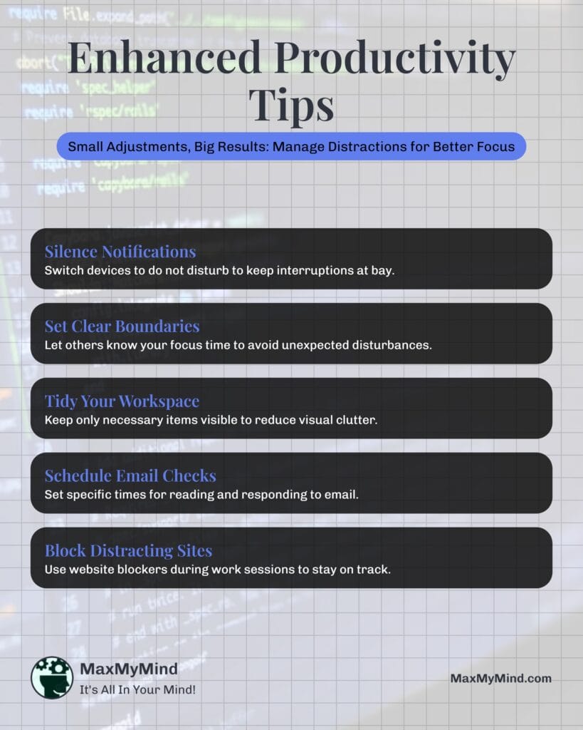 Limit Distractions Wisely - Infographic