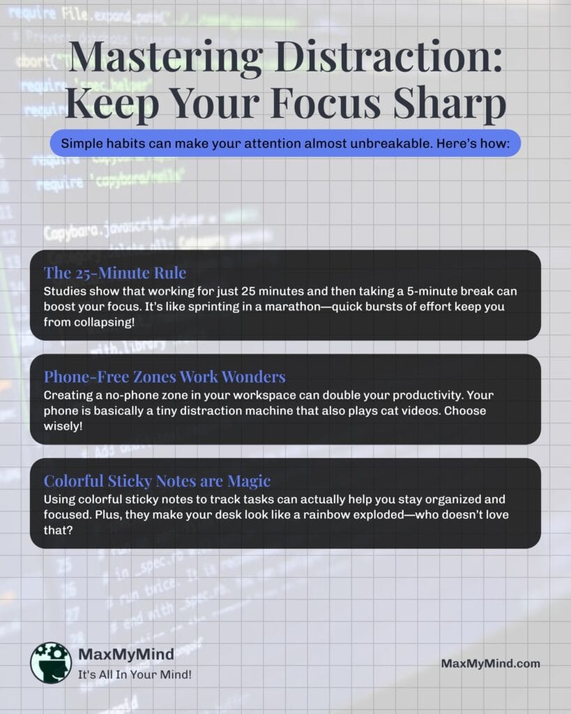 Mastering Distraction: Keep Your Focus Sharp
