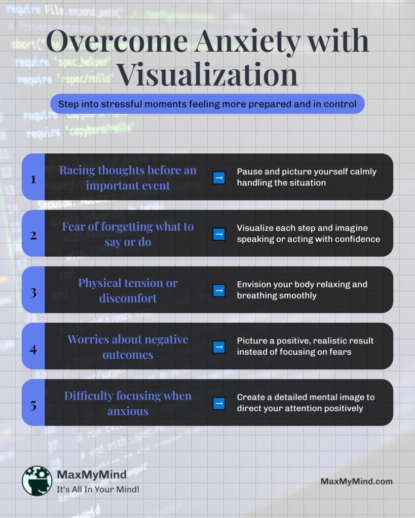Using Visualization Before Stressful Situations - Infographic
